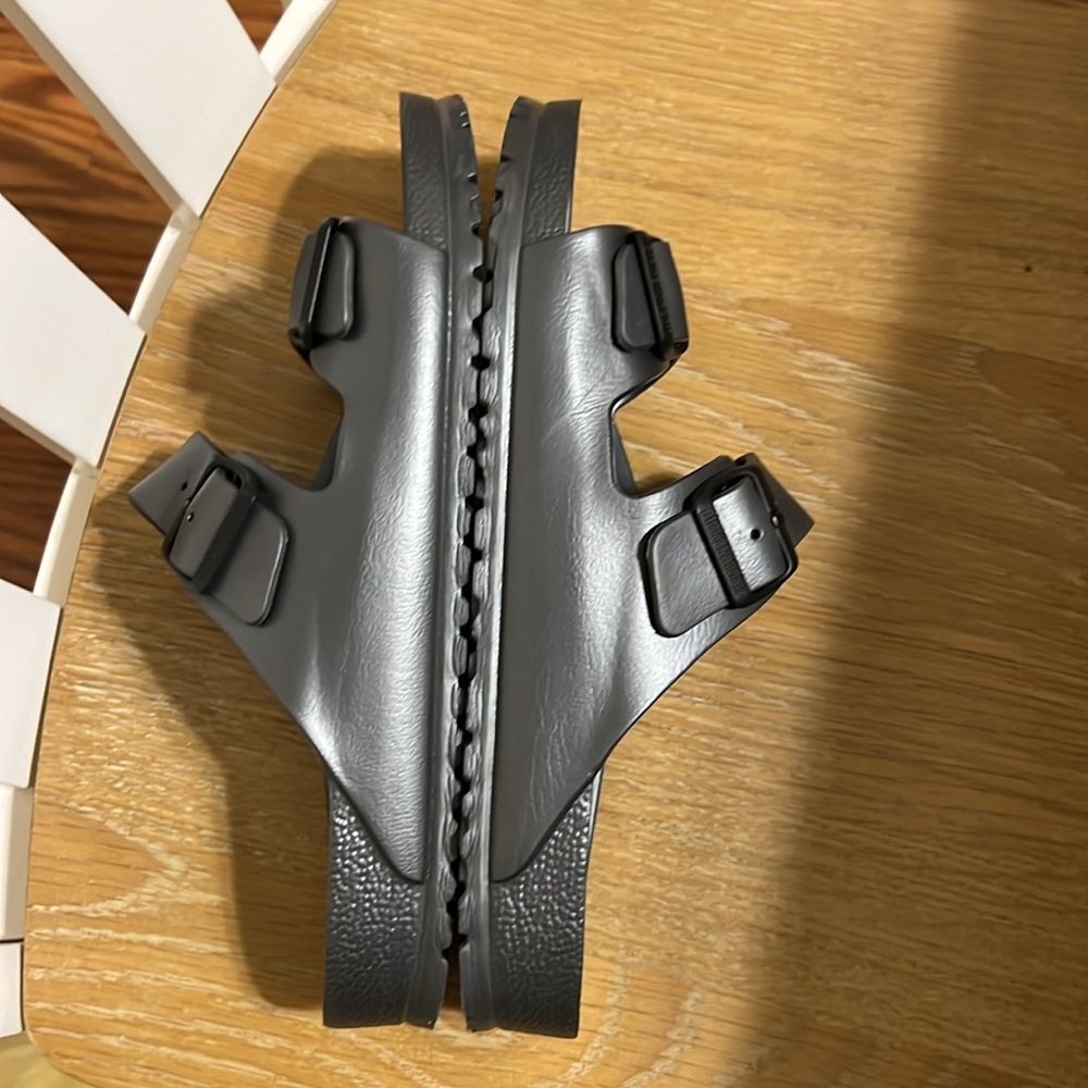 Birkenstock women Arizona essential Classic Double Strap Eva Sandals Gray sz M11 - Picture 9 of 14